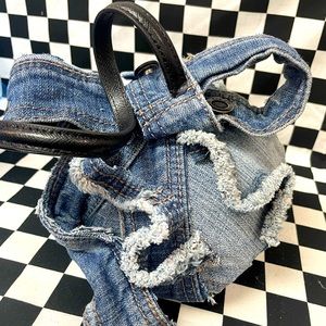 Custom Denim Fascinator hat